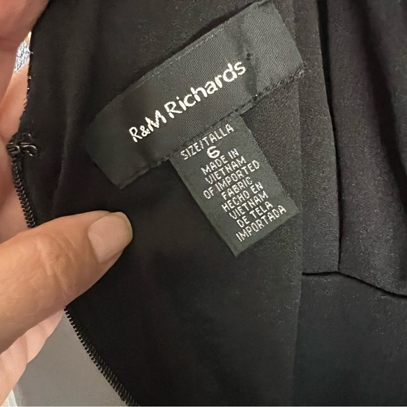 R & M Richard’s Black And Bronze Glittery Jumpsuit Women’s 6 Holiday Formal - Picture 7 of 10